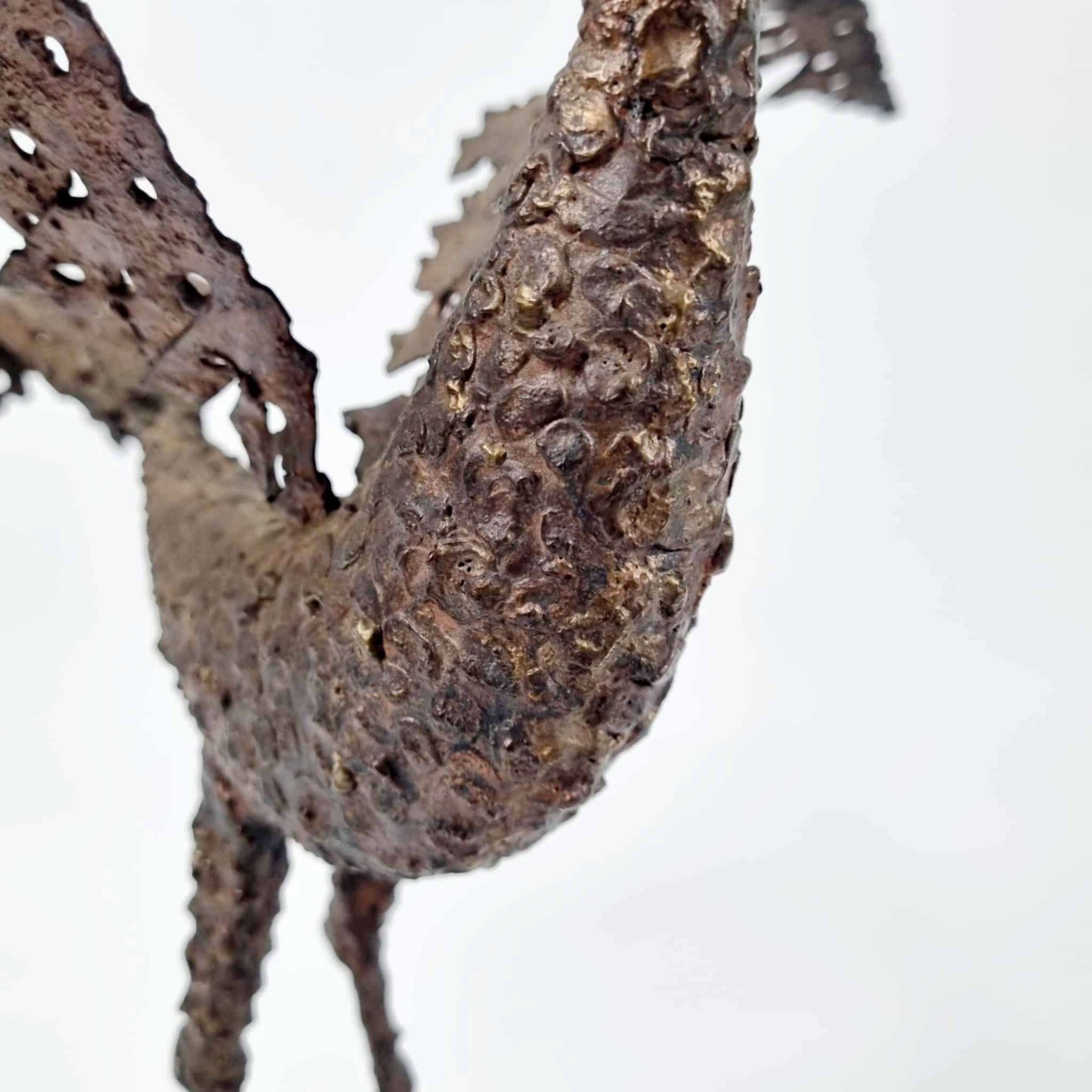 Escultura Brutalista de Gallo de Metal de Ivan Zajec, Yugoslavia, 1967 en venta 2