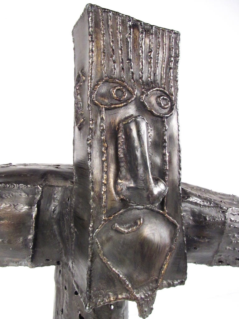 Brutalist Metal Sculpture by Jay Kaplan For Sale at 1stDibs