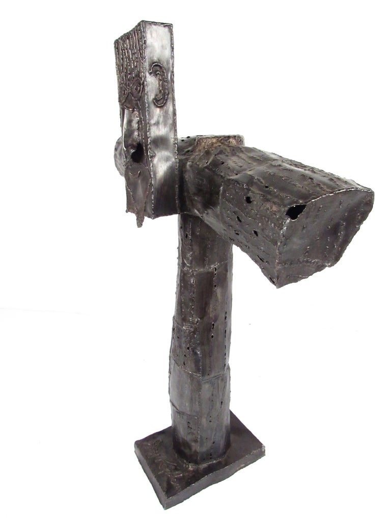 Brutalist Metal Sculpture by Jay Kaplan For Sale at 1stDibs
