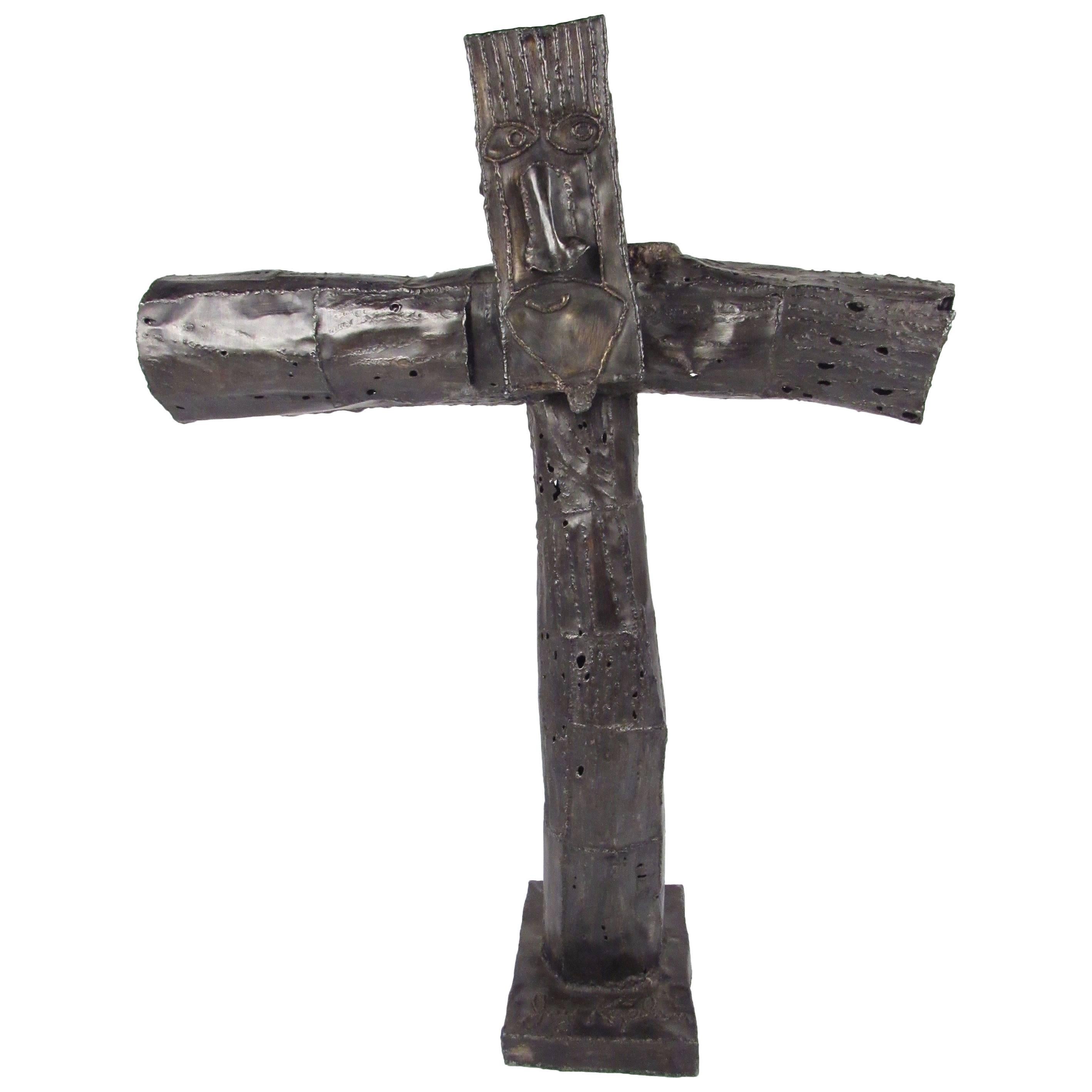 Metallskulptur im Stil des Brutalismus von Jay Kaplan