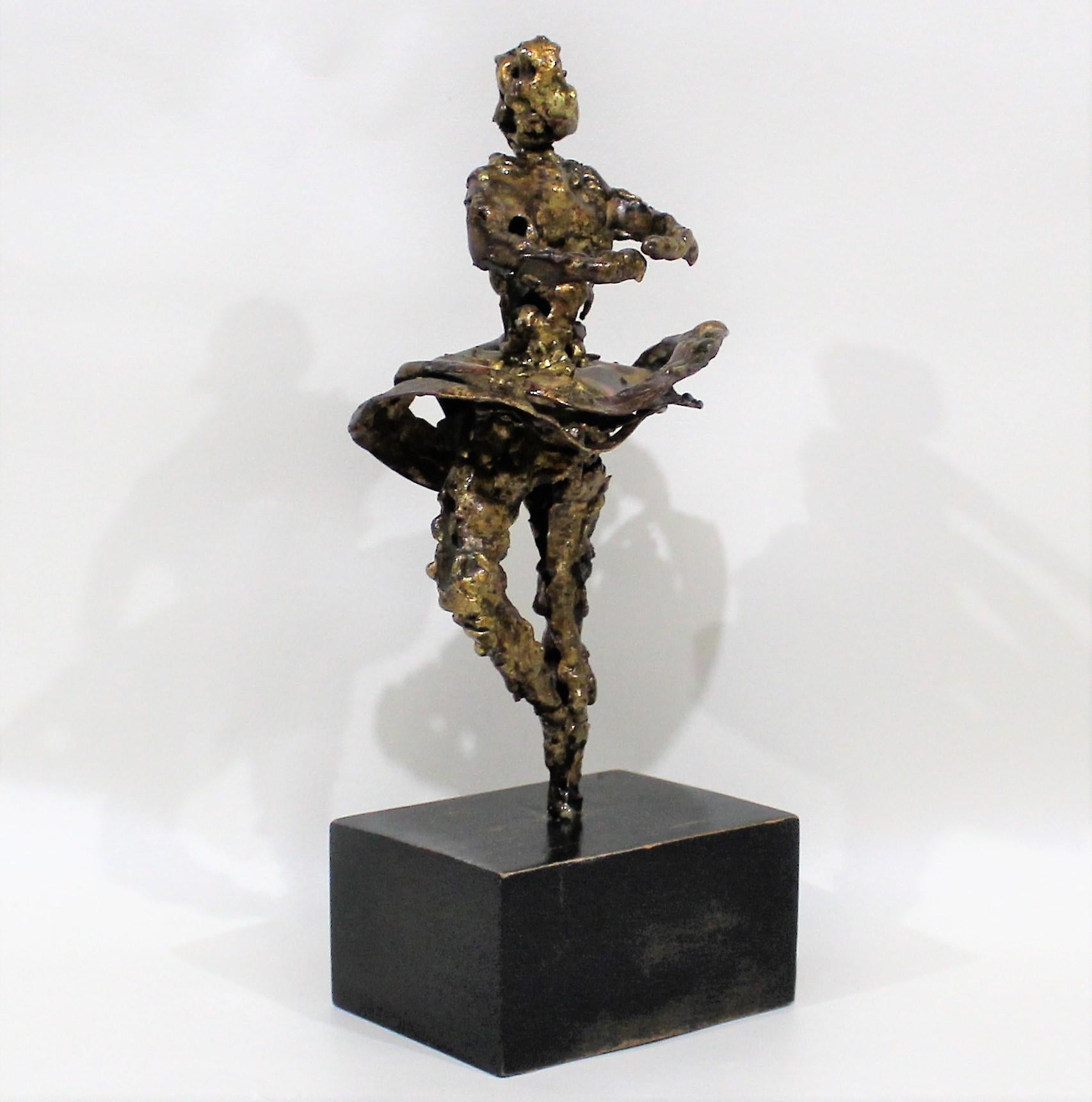 Brutalisme Sculpture en métal brutaliste d'une danseuse de ballet féminine en vente