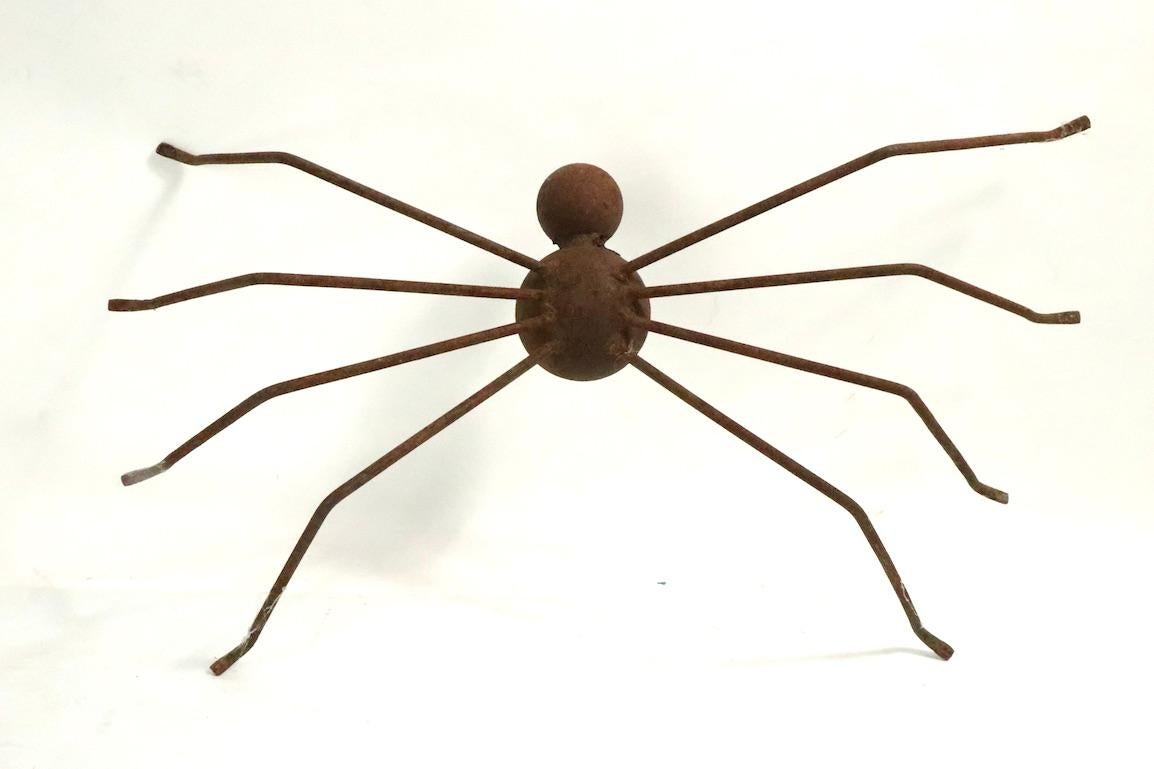 Brutalist Metal Spider Sculpture 4