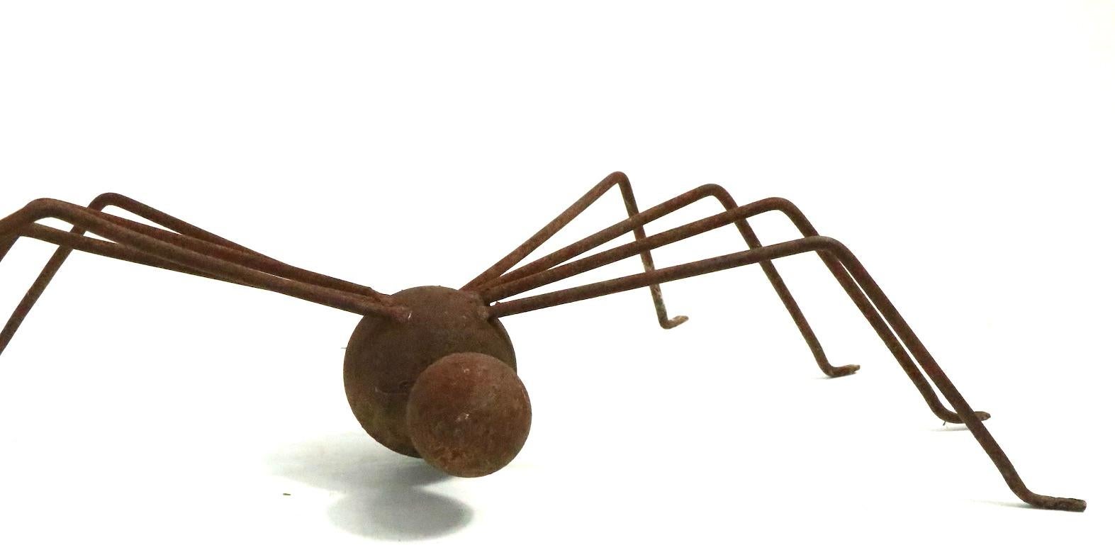 Brutalist Metal Spider Sculpture In Good Condition In New York, NY