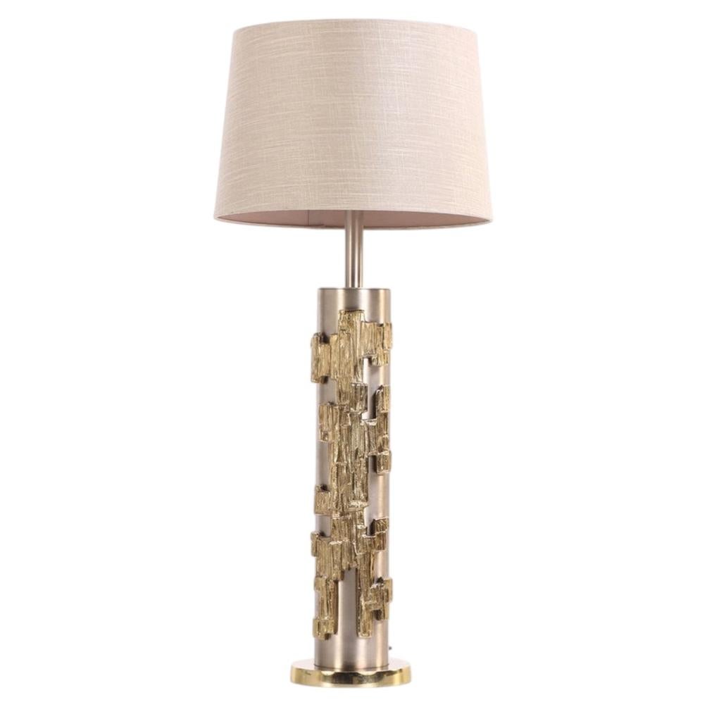 Brutalist Metal Table Lamp by Laurel Lamp Company