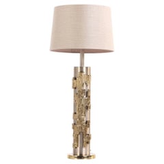 Brutalist Metal Table Lamp by Laurel Lamp Company