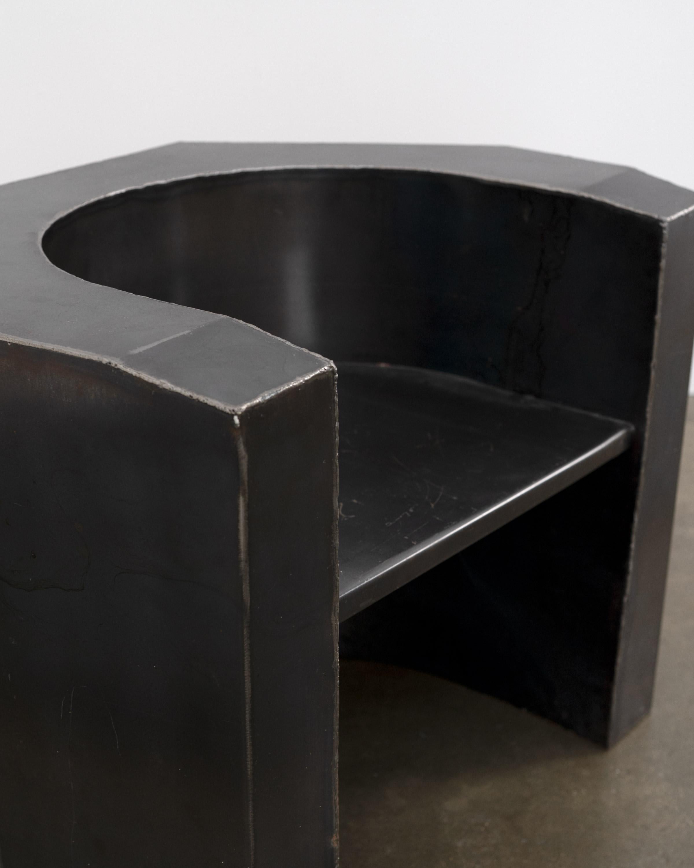 Fauteuil en métal brutaliste en vente 2