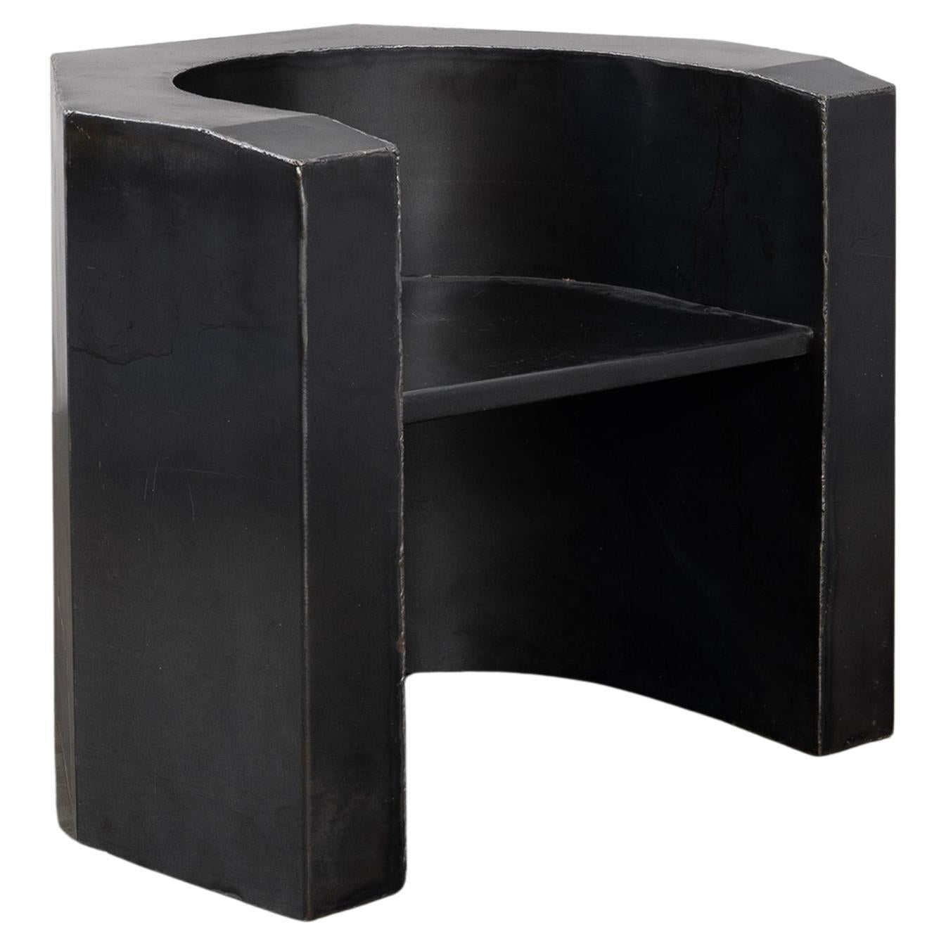 Brutalistischer Sessel aus Metall
