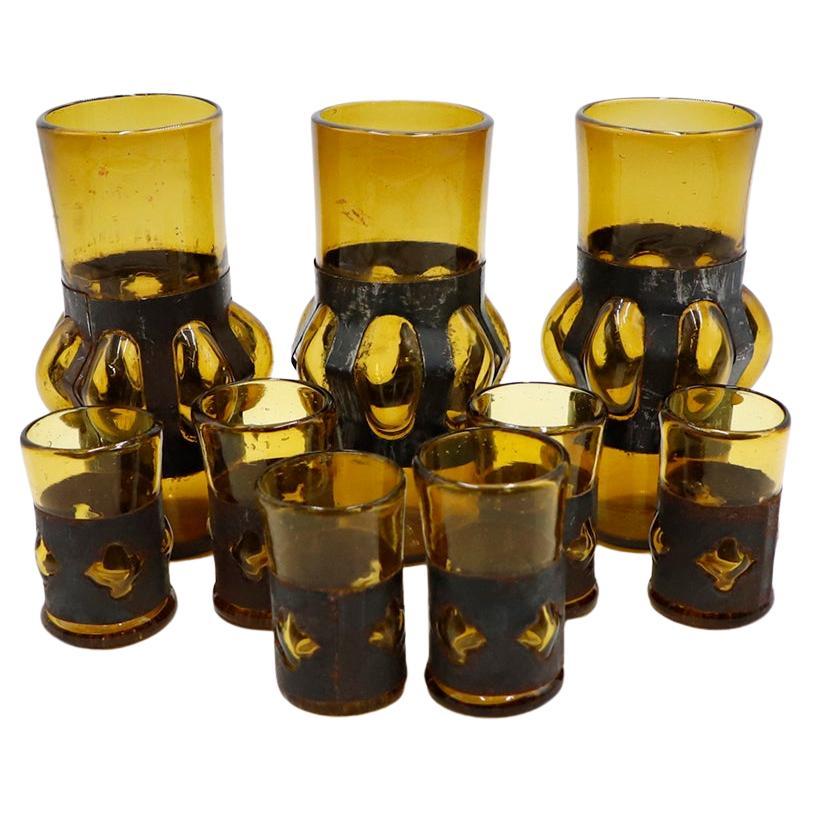 Caballitos y Vasos de Arte Moderno Mexicano Brutalista de Feders