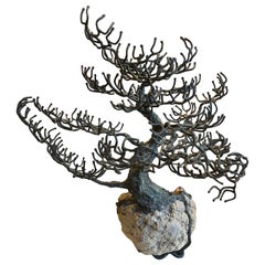 Brutalist Mid-20th Century Wire Tree Sculpture by Silva Bucci