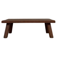Brutalist Mid-Century Belgium Oak Coffee Table