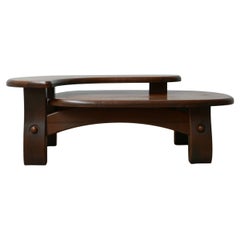 Brutalist Mid-Century Belgium Wooden Coffee Table