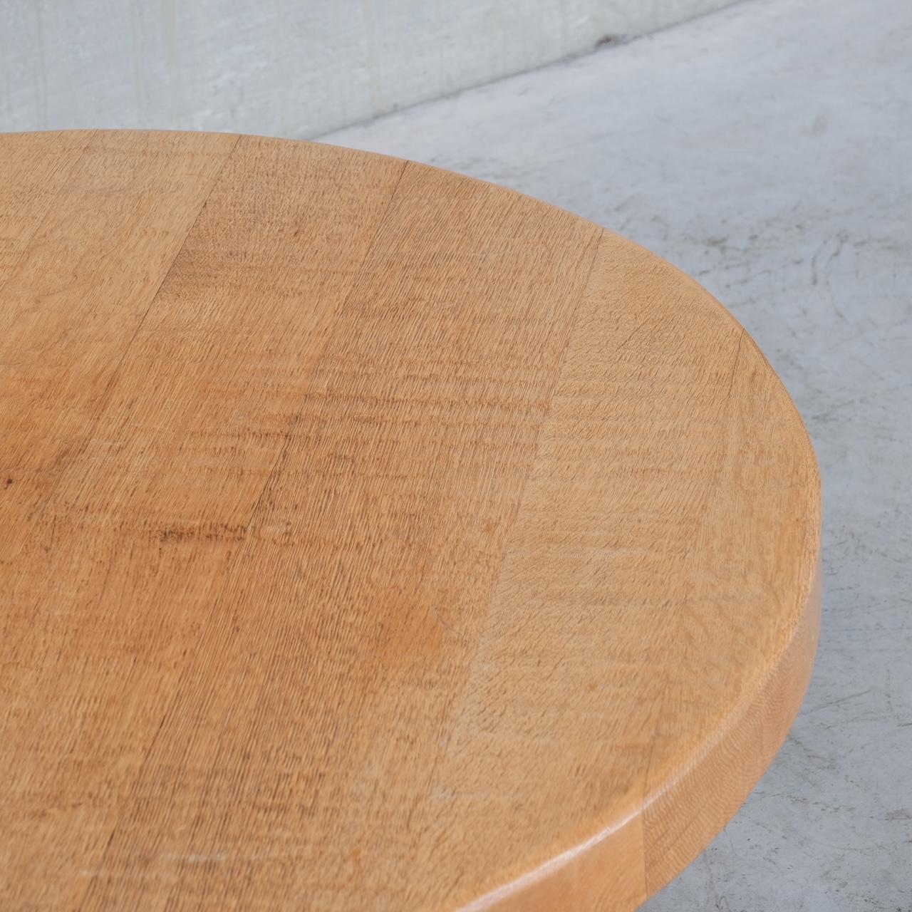 Mid-Century Modern Brutalist Mid-Century Blonde Oak Dutch Coffee Table