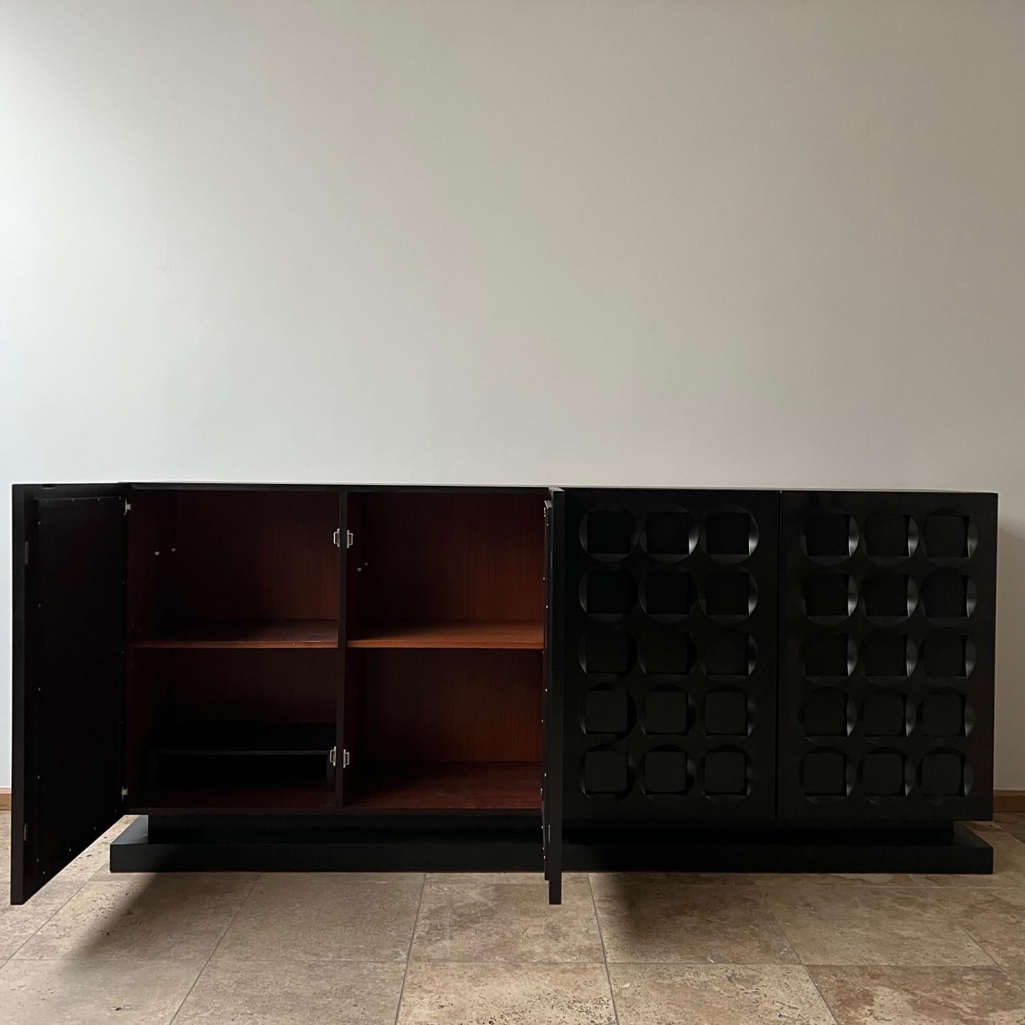 Late 20th Century Brutalist Midcentury Geometric Belgium Sideboard