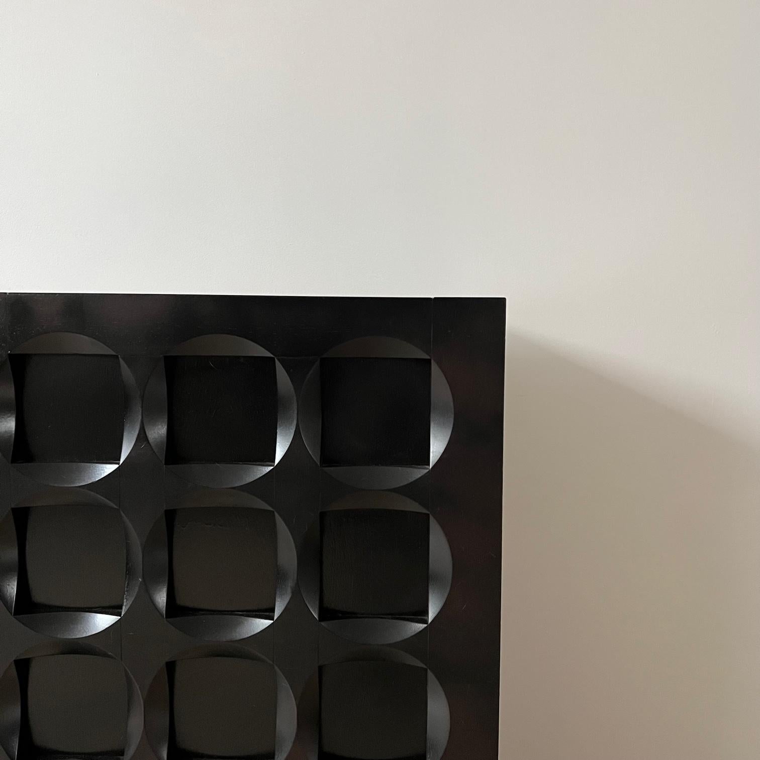 Wood Brutalist Midcentury Geometric Belgium Sideboard