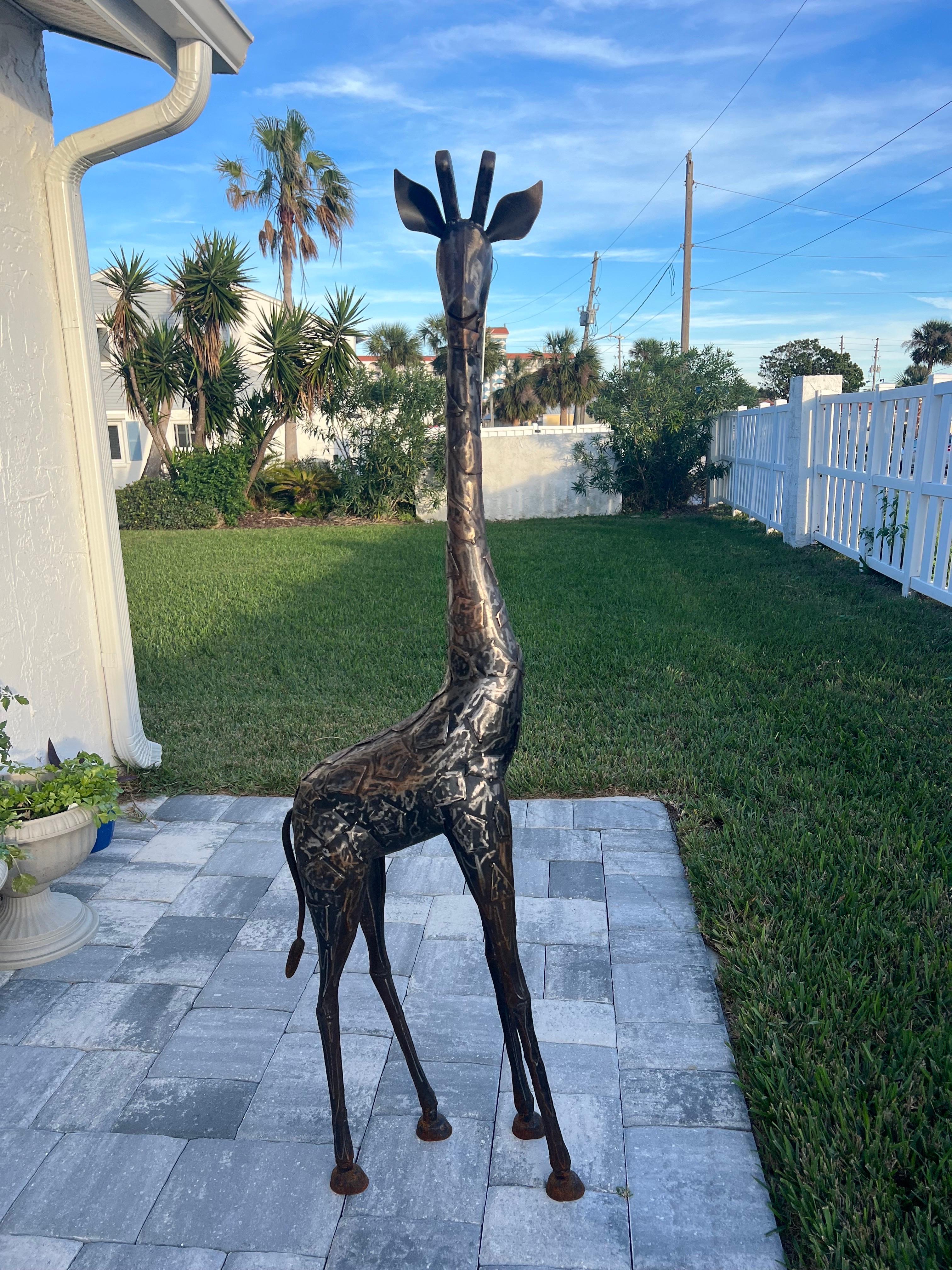 Brutalismo Statua di giraffa brutalista di metà secolo in vendita