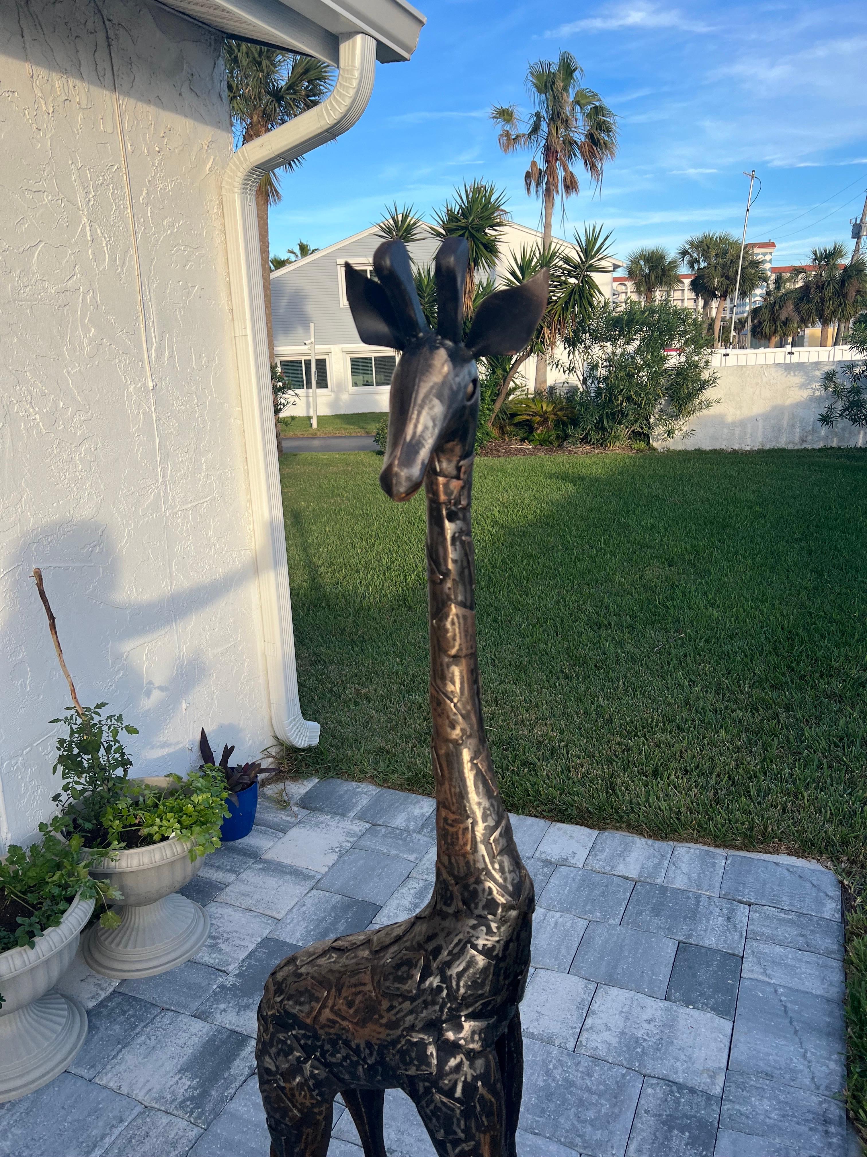 Americano Statua di giraffa brutalista di metà secolo in vendita