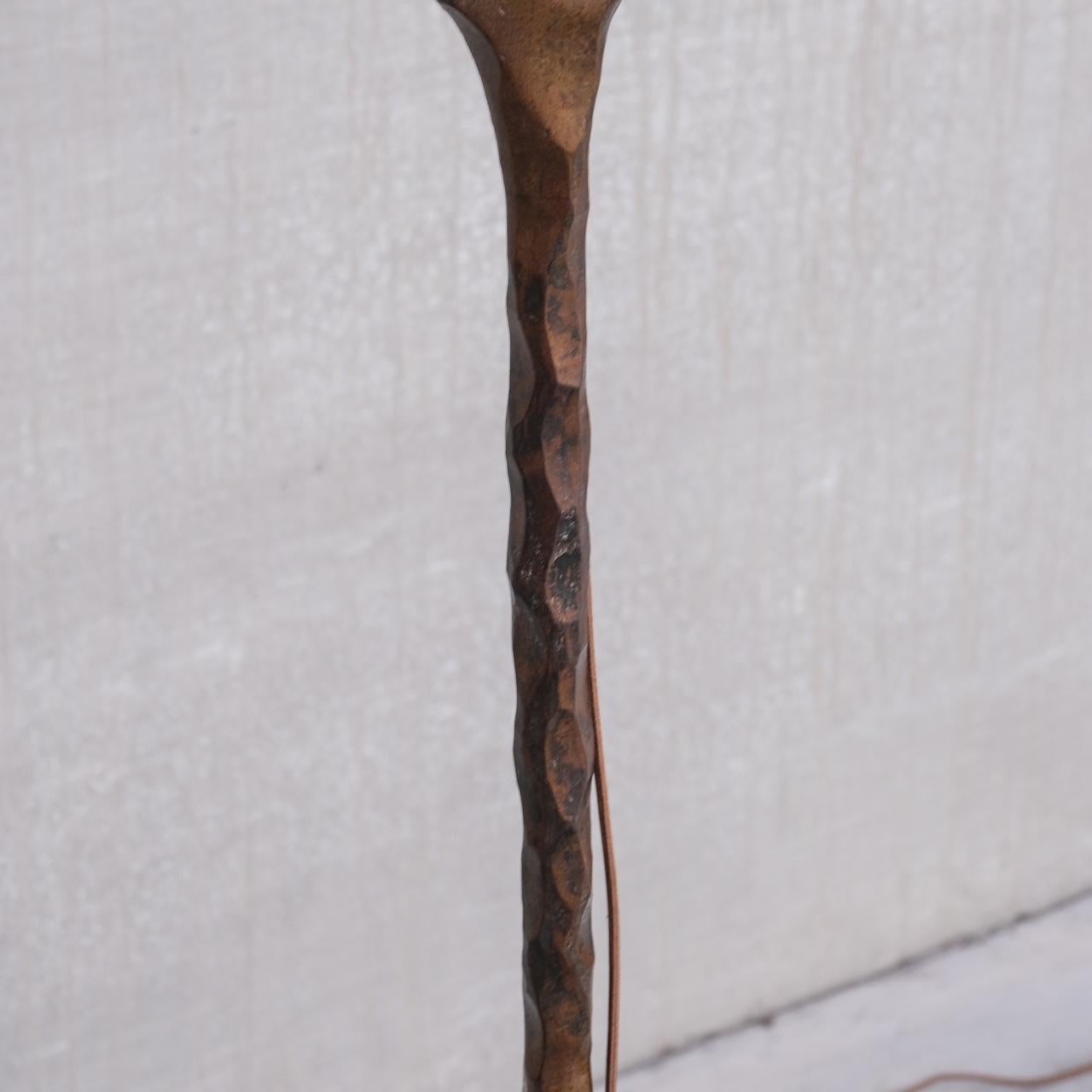 Brutalist Mid-Century Iron French Floor Lamp For Sale 4