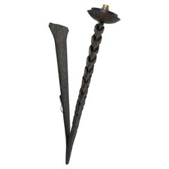 Brutalist Mid-Century Iron Wall Light