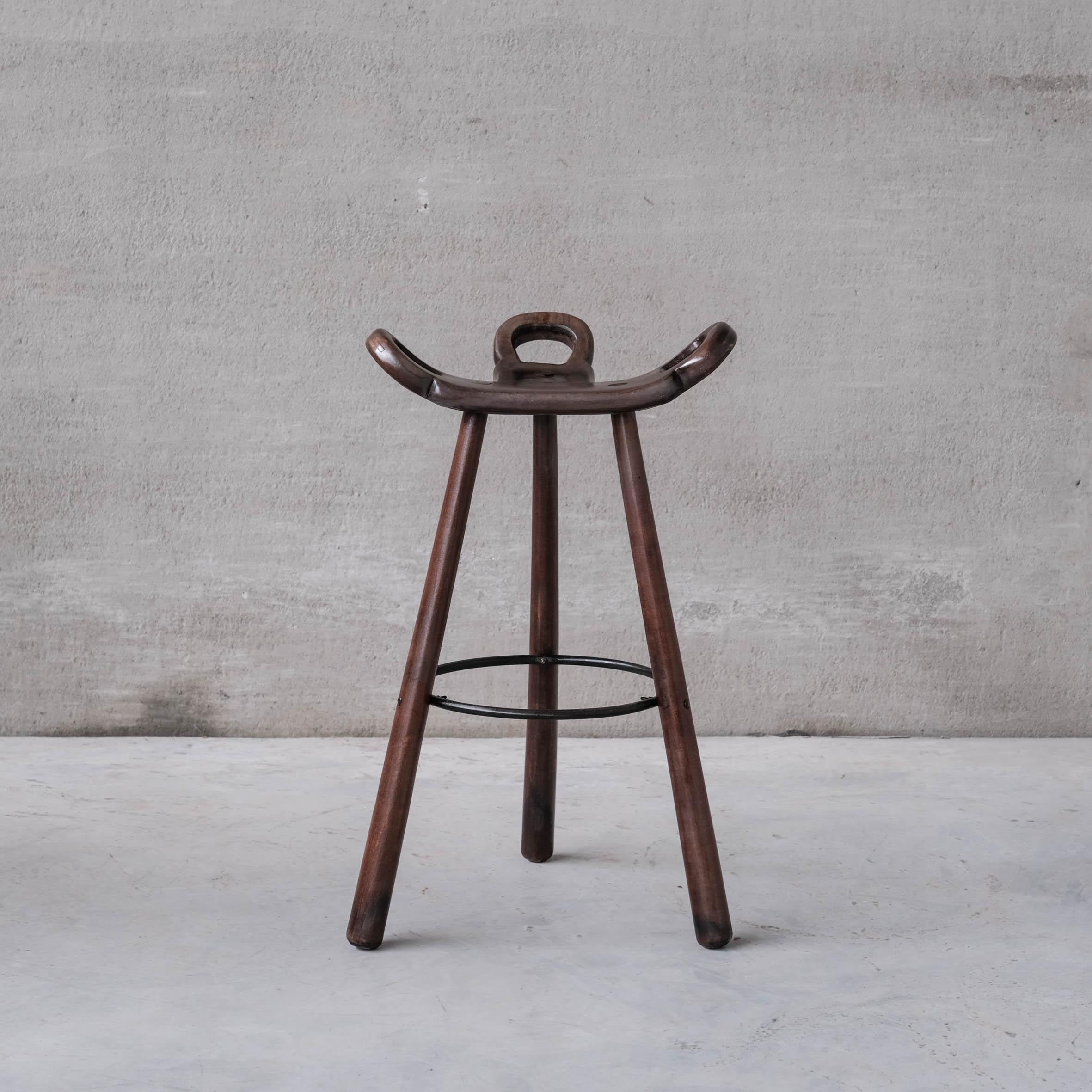 Brutalist Mid-Century 'Marbella' Bar Stool (2 Available) In Good Condition In London, GB