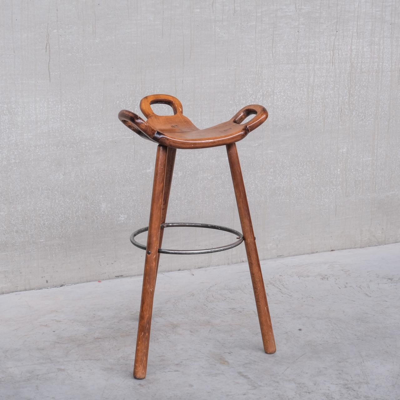 Brutalist Mid-Century 'Marbella' Bar Stools 'Up to 6 Available' In Good Condition In London, GB
