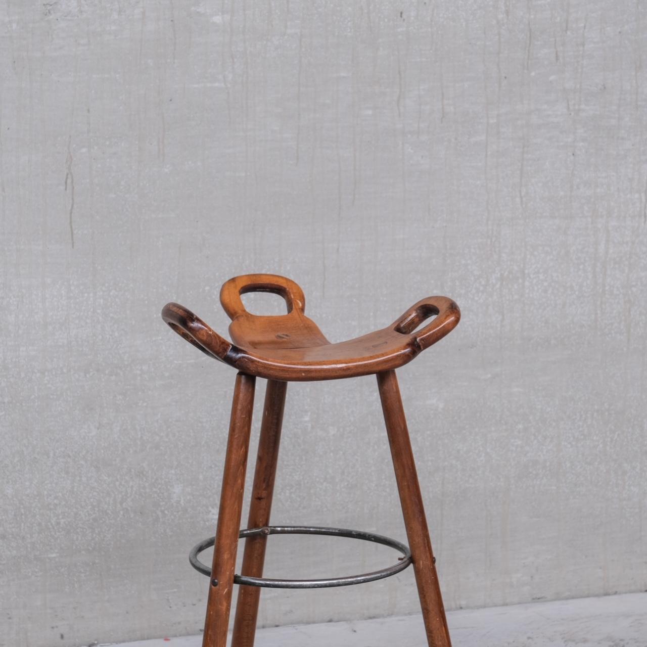20th Century Brutalist Mid-Century 'Marbella' Bar Stools 'Up to 6 Available'