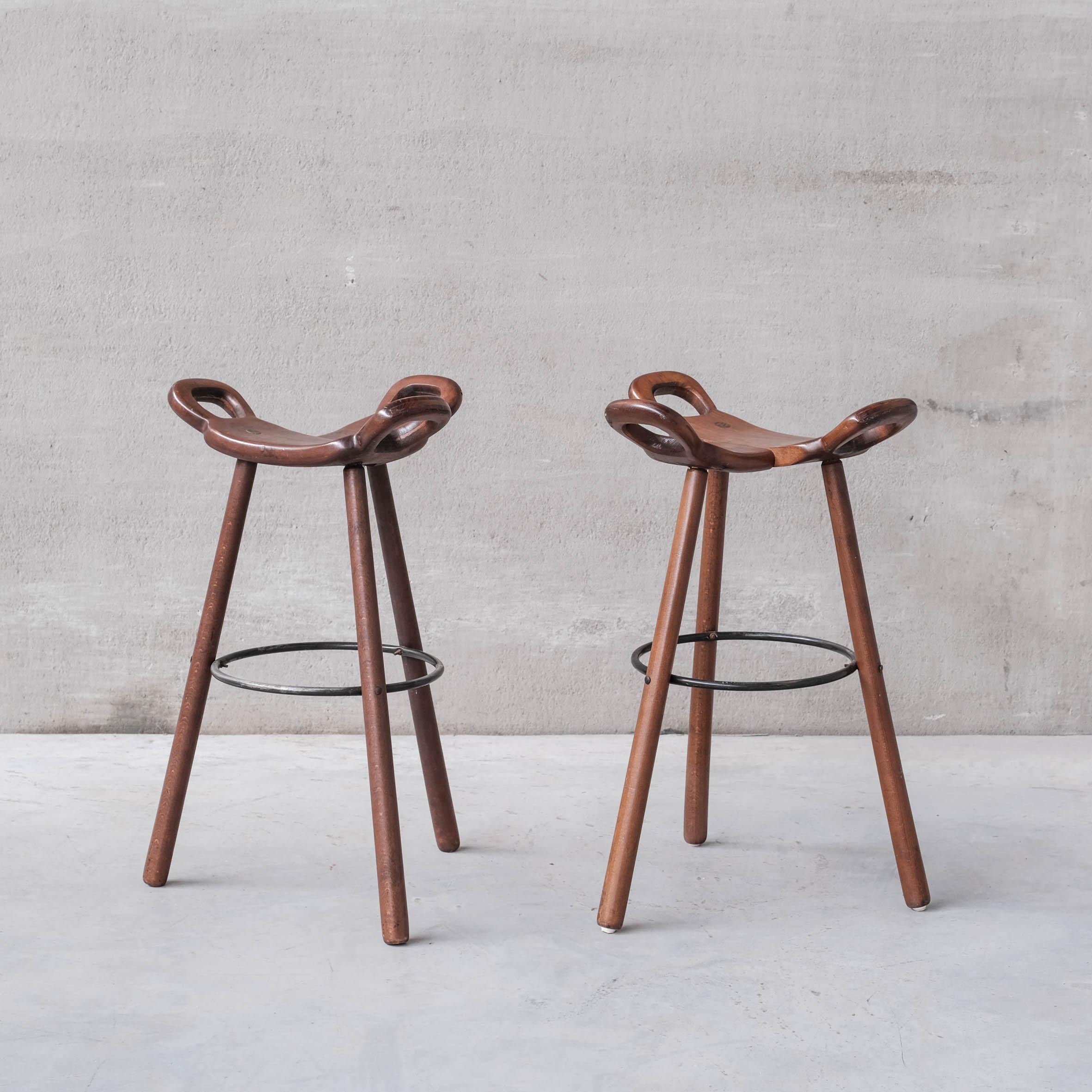 Brutalist Mid-Century 'Marbella' Bar Stools 'up to 8 Available' 6
