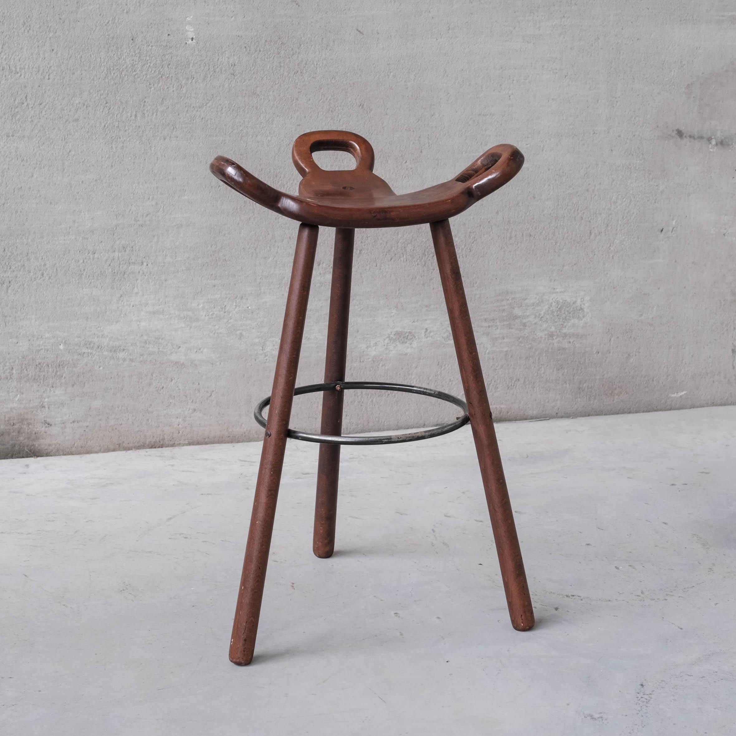 Late 20th Century Brutalist Mid-Century 'Marbella' Bar Stools 'up to 8 Available'