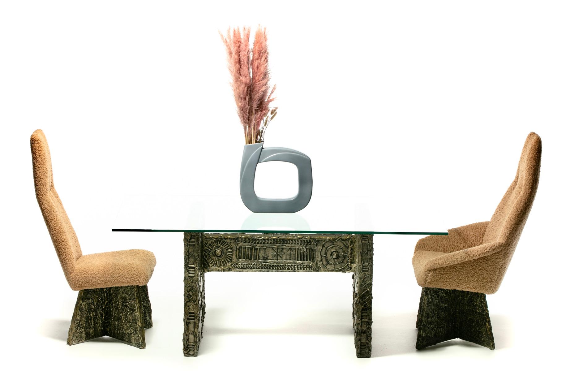 Brutalist Mid Century Modern Dining Table by Adrian Pearsall c. 1970 For Sale 14