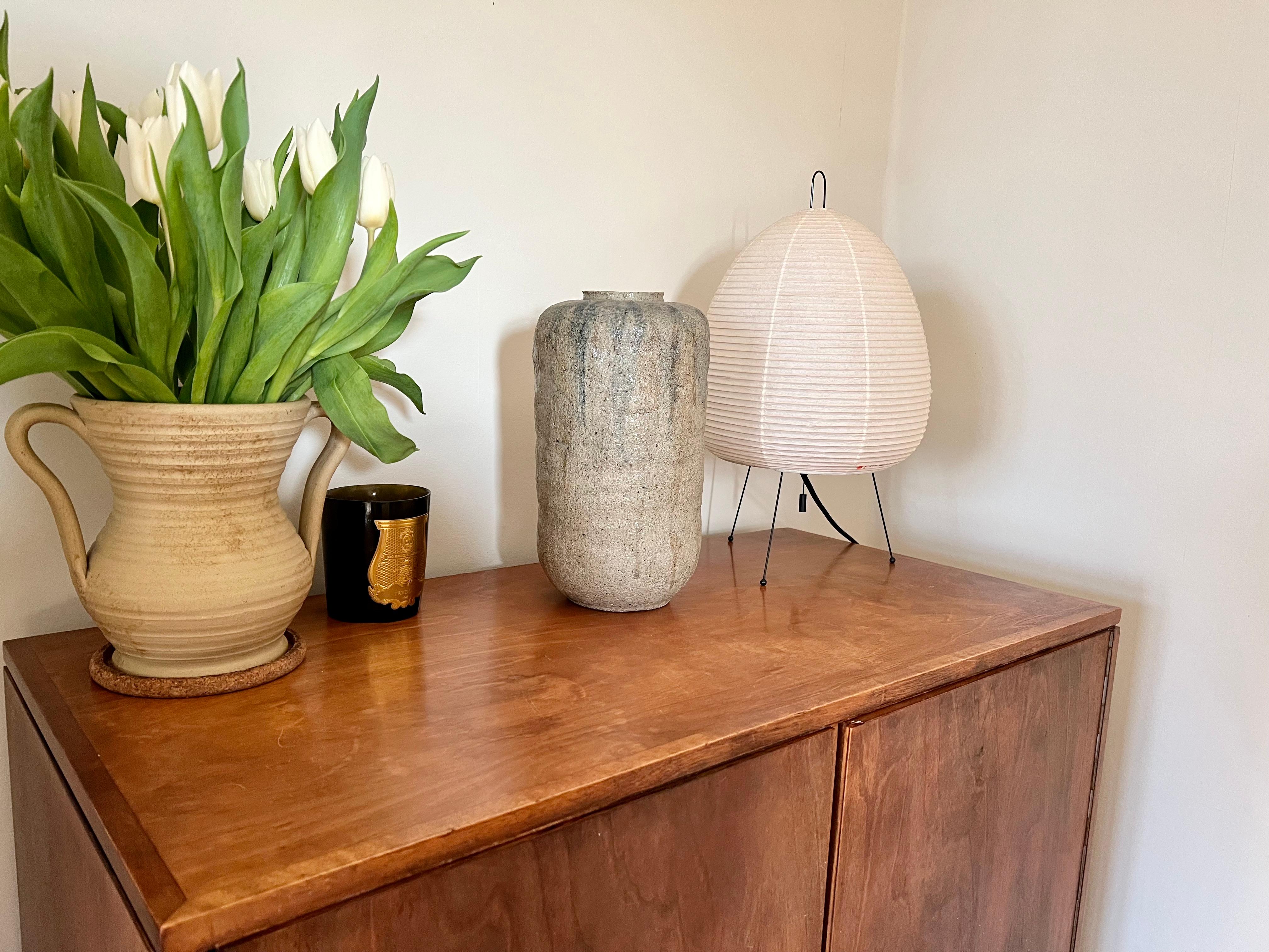 Brutalist mid century modern stoneware vase For Sale 9