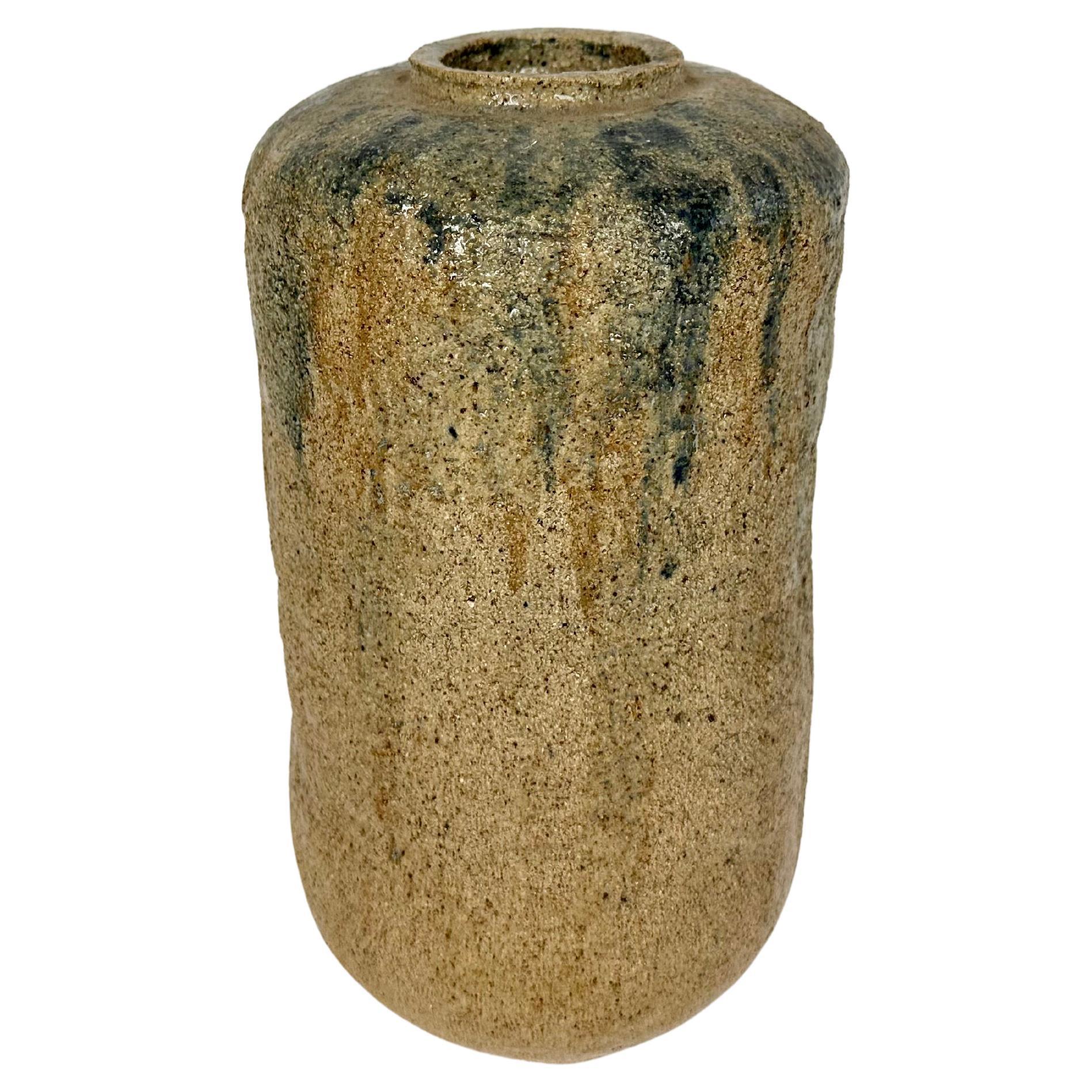 Brutalist mid century modern stoneware vase