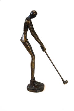 Brutalist Mid-Century Modern Style Golfer Sculpture