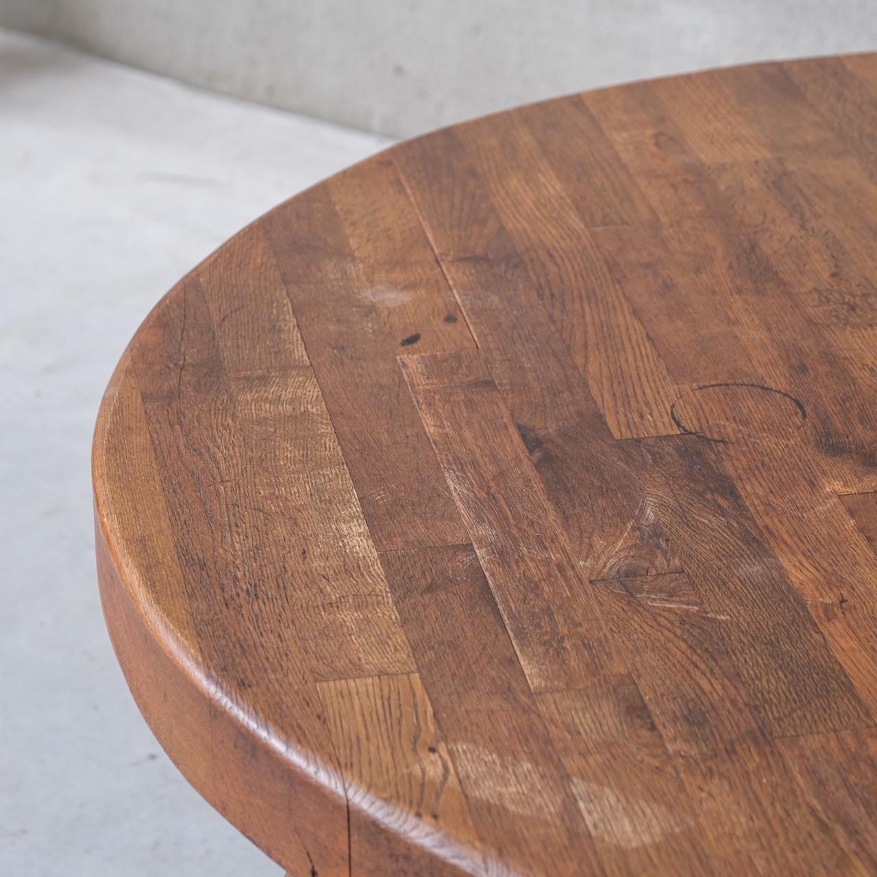 Brutalist Mid-Century Oak Coffee Table In Good Condition For Sale In London, GB