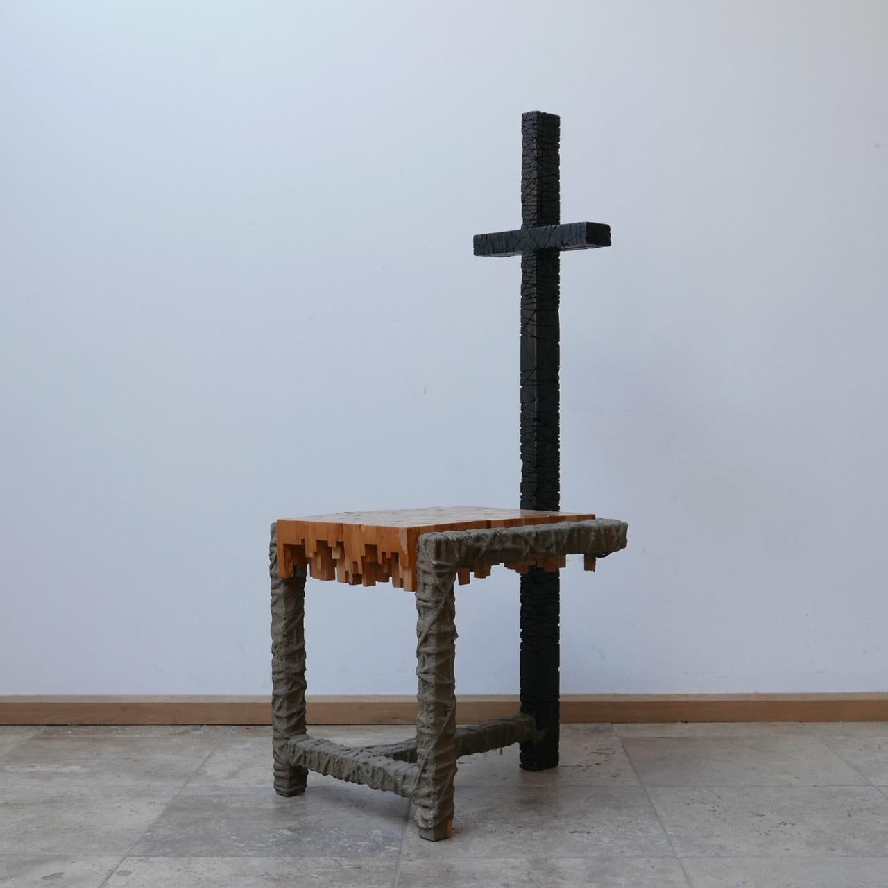 Brutalist Mid-Century Swedish Artist Sculpture Occasional Chair 7