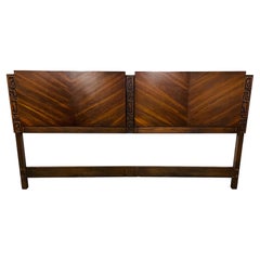 Used Brutalist Mid-Century ‘Tiki’ King Headboard By United Furniture 