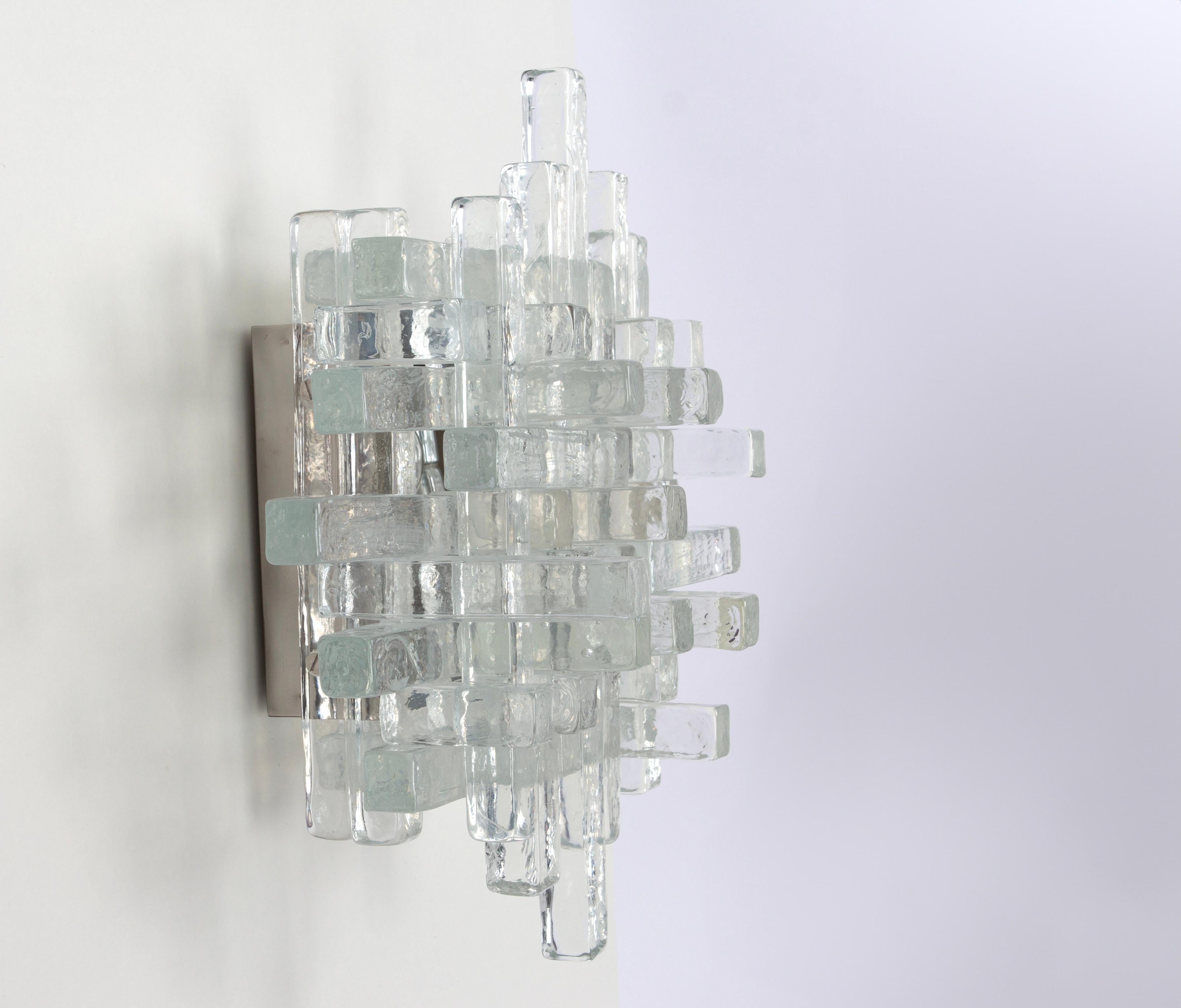 Late 20th Century Brutalist Mid-Century Wall Sconce by Albano Poli for Poliarte, 1970s For Sale