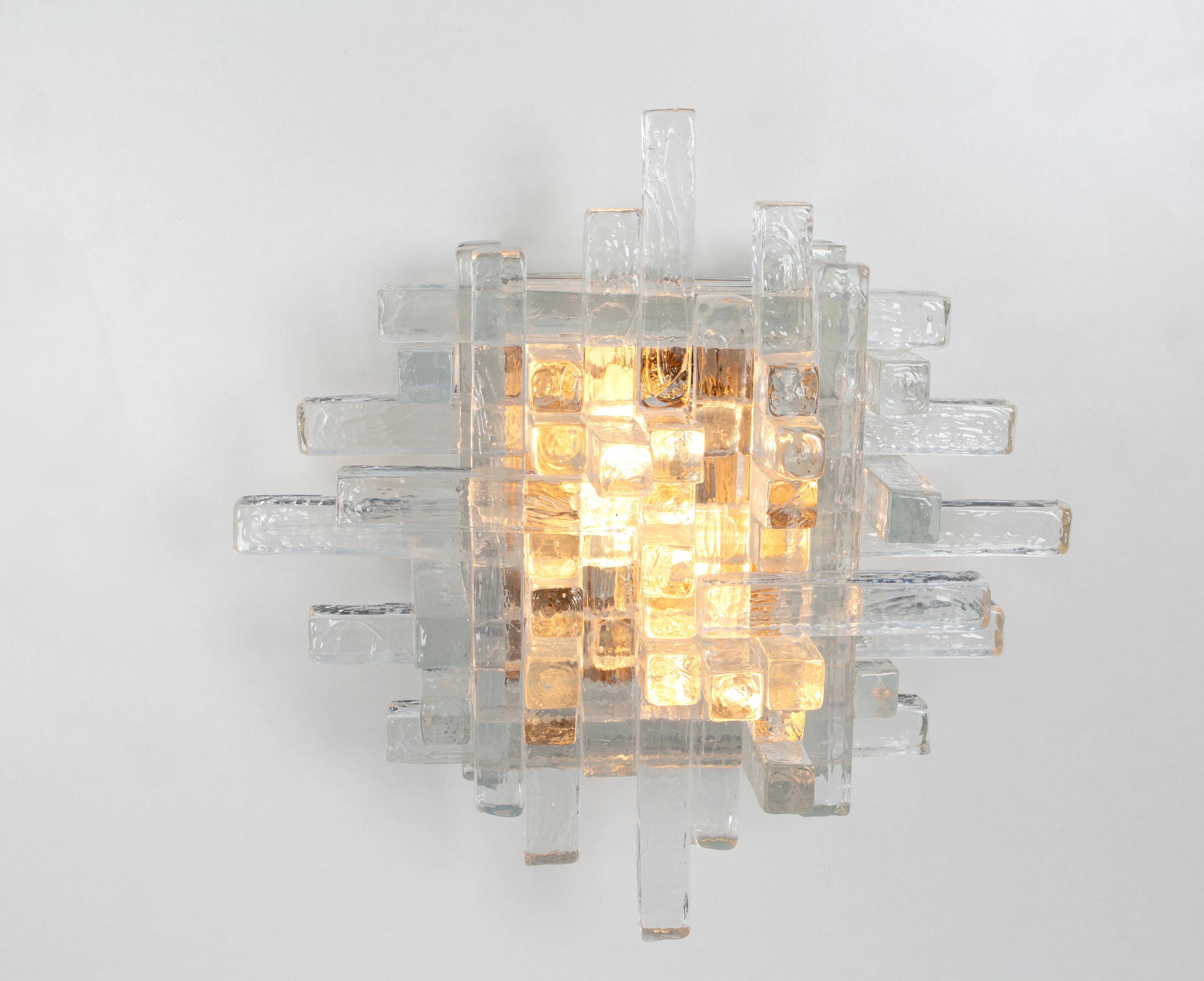 Brutalist Mid-Century Wall Sconce by Albano Poli for Poliarte, 1970s For Sale 1