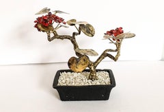 Brutalist Midcentury Geranium Bonsai Sculpture