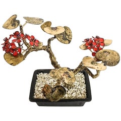 Brutalist Midcentury Geranium Bonsai Sculpture