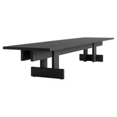 Brutalist Minimalist Dining Table Finished With Black Oil By He' Heerenhuis