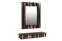 Brutalist Mirror and Console by Jere