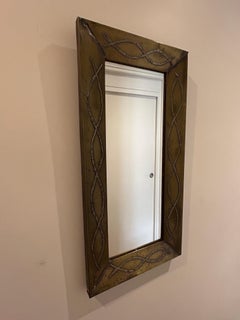 brutalist mirror by Jean Goardére , France , 1970s