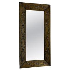 brutalist mirror by Jean Goardére , France , 1970s