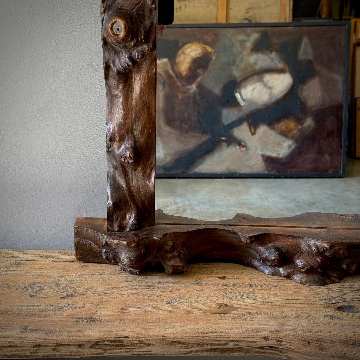 Mid-20th Century Brutalist Mirror For Sale