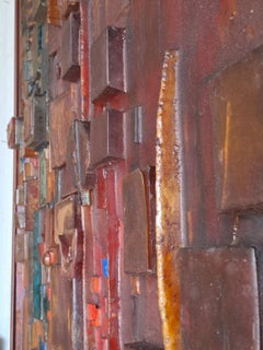 Brutalist mixed media sculptural artwork - Timmermans 1970s