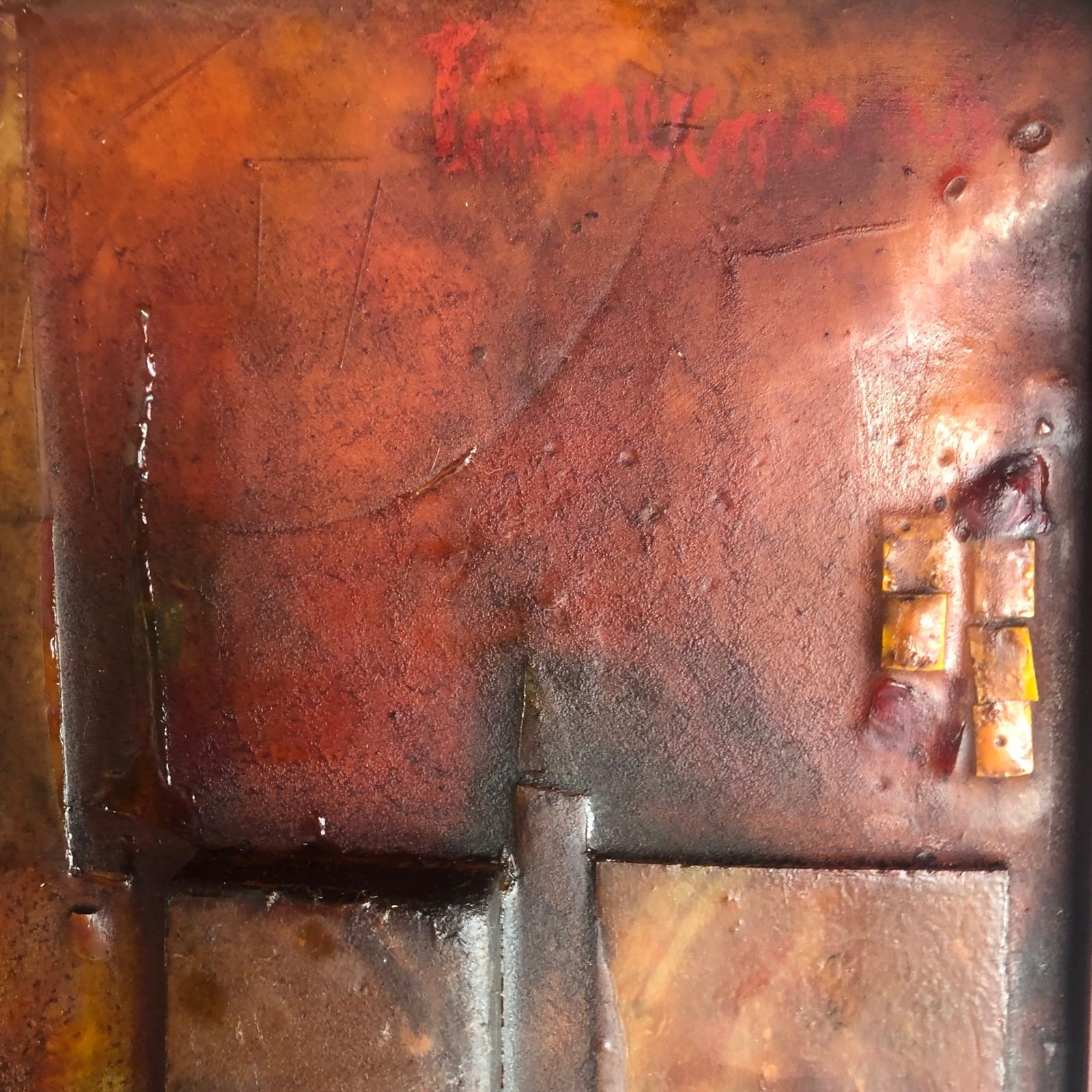 Belgian Brutalist mixed media sculptural artwork - Timmermans 1970s For Sale