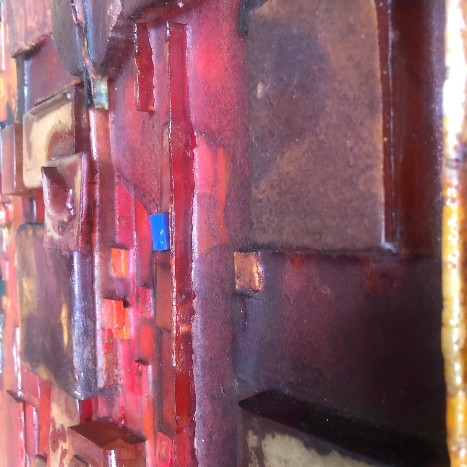 Brutalist mixed media sculptural artwork - Timmermans 1970s In Good Condition For Sale In Haaltert, BE