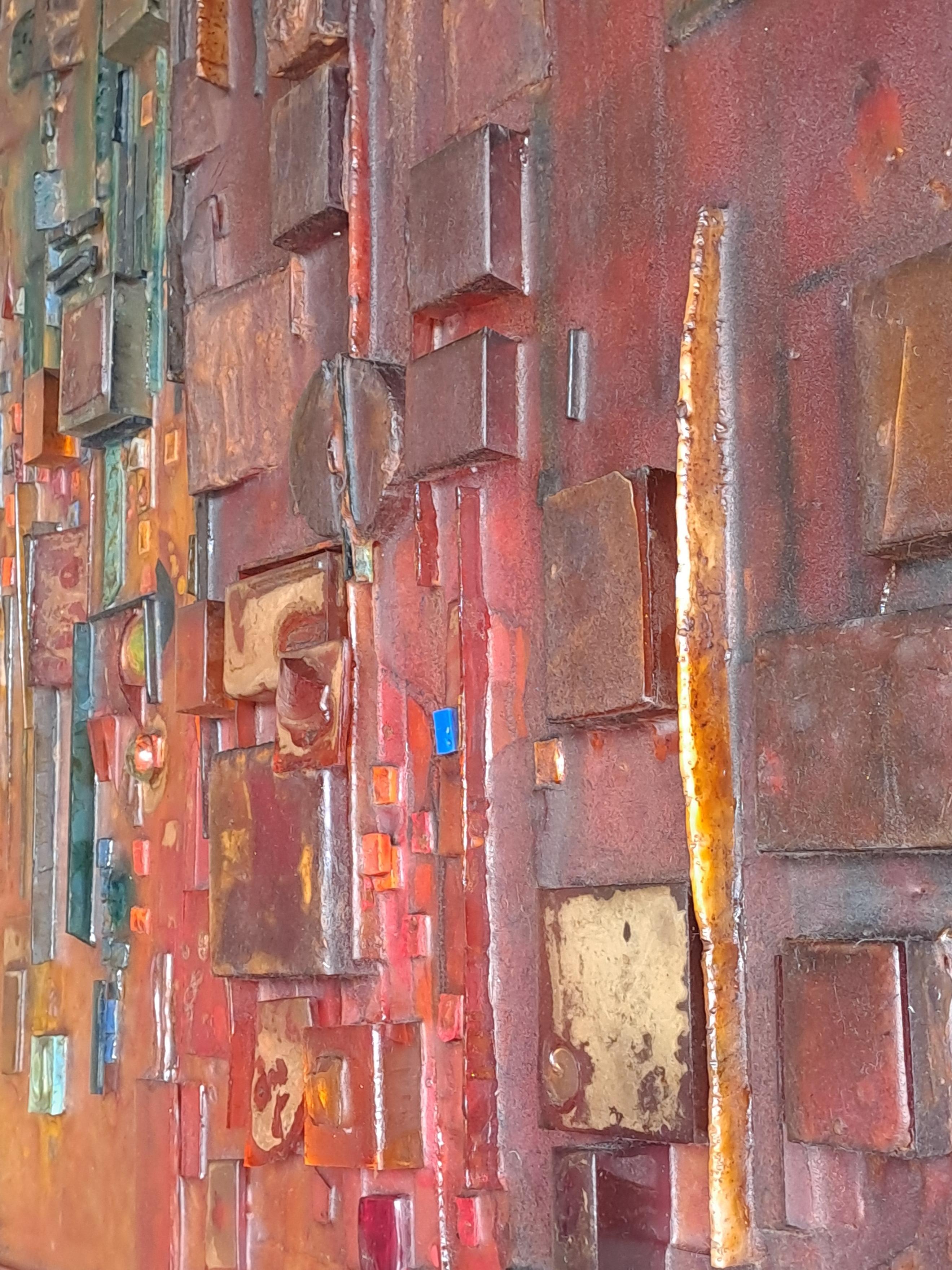 Late 20th Century Brutalist mixed media sculptural artwork - Timmermans 1970s For Sale