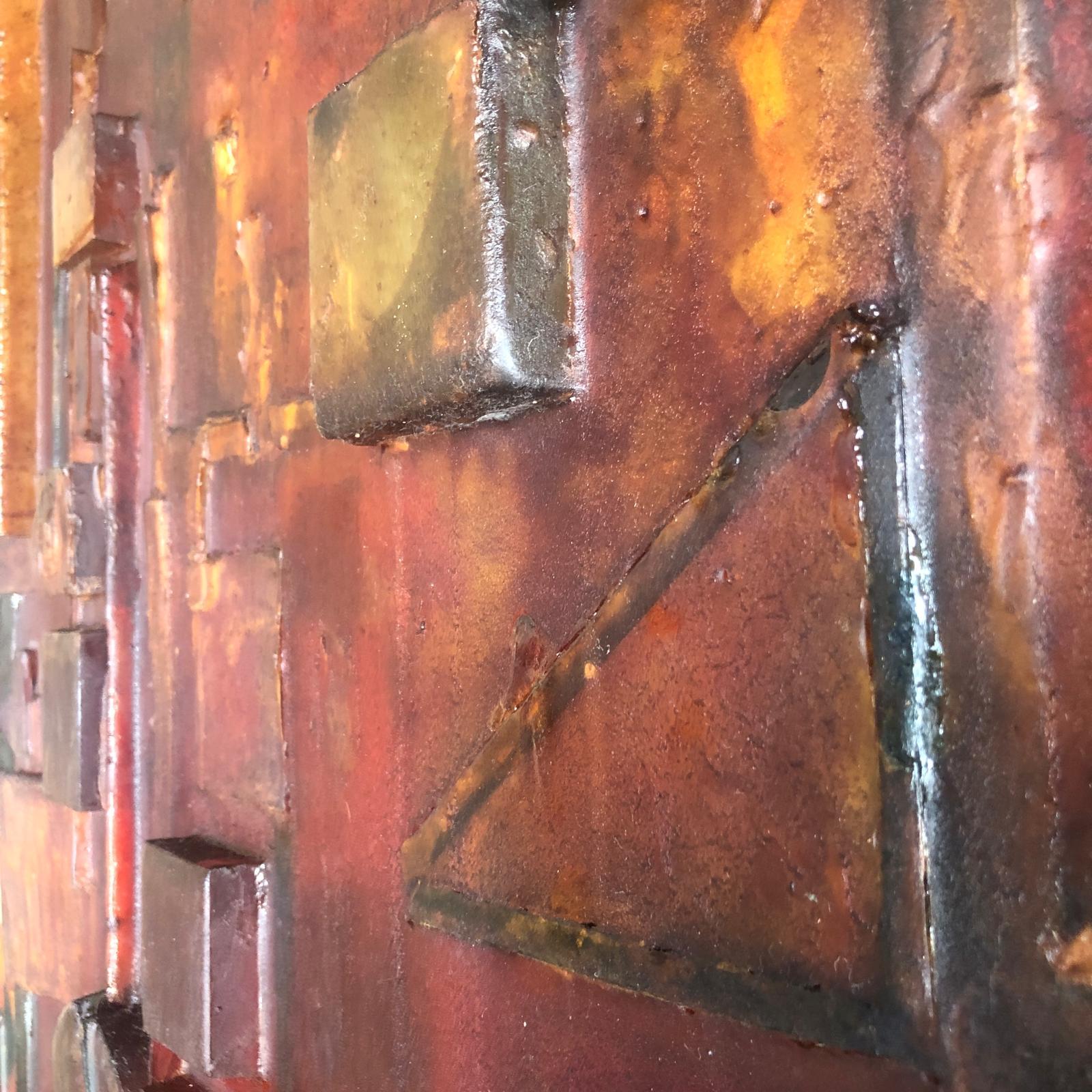 Brutalist mixed media sculptural artwork - Timmermans 1970s For Sale 1