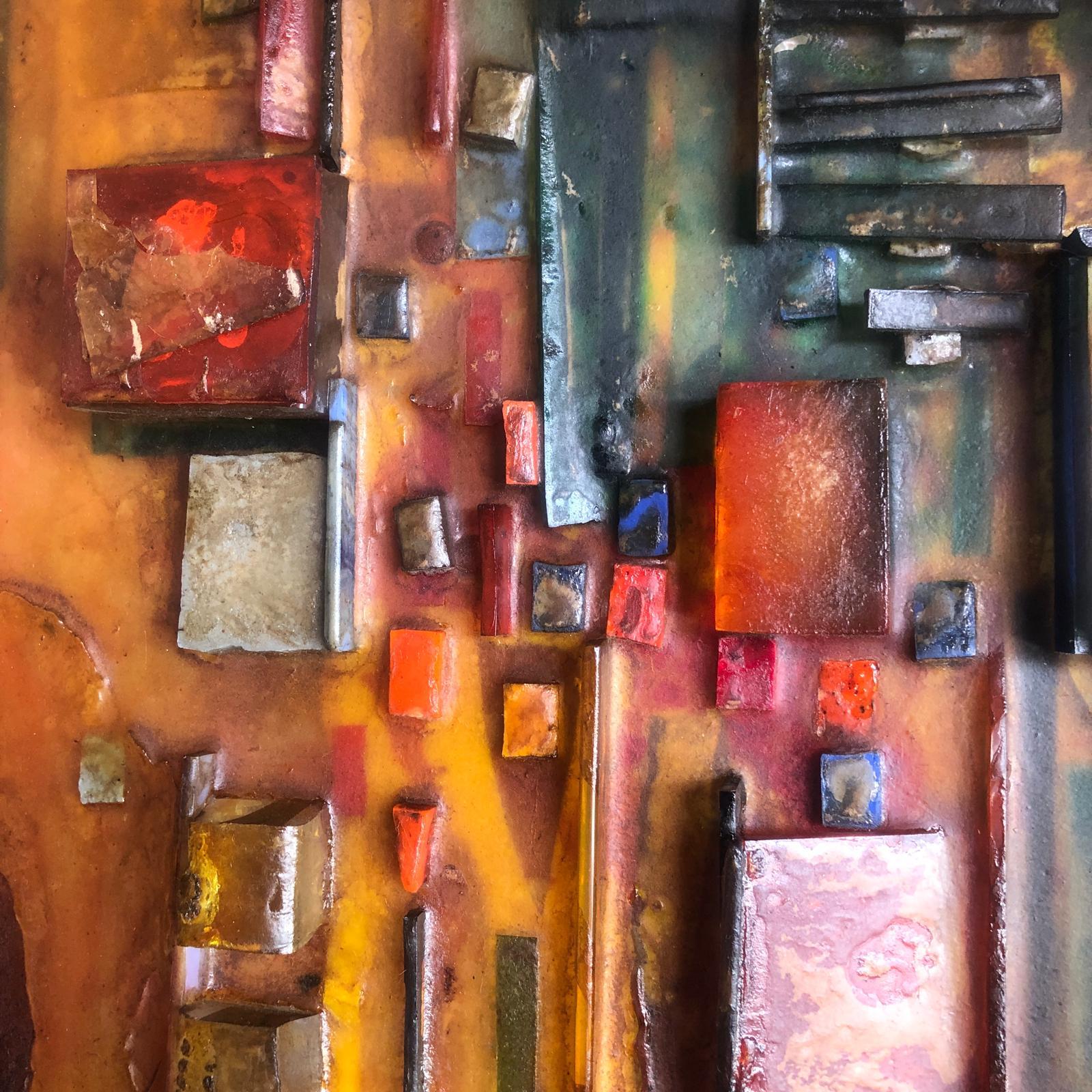 Brutalist mixed media sculptural artwork - Timmermans 1970s For Sale 2