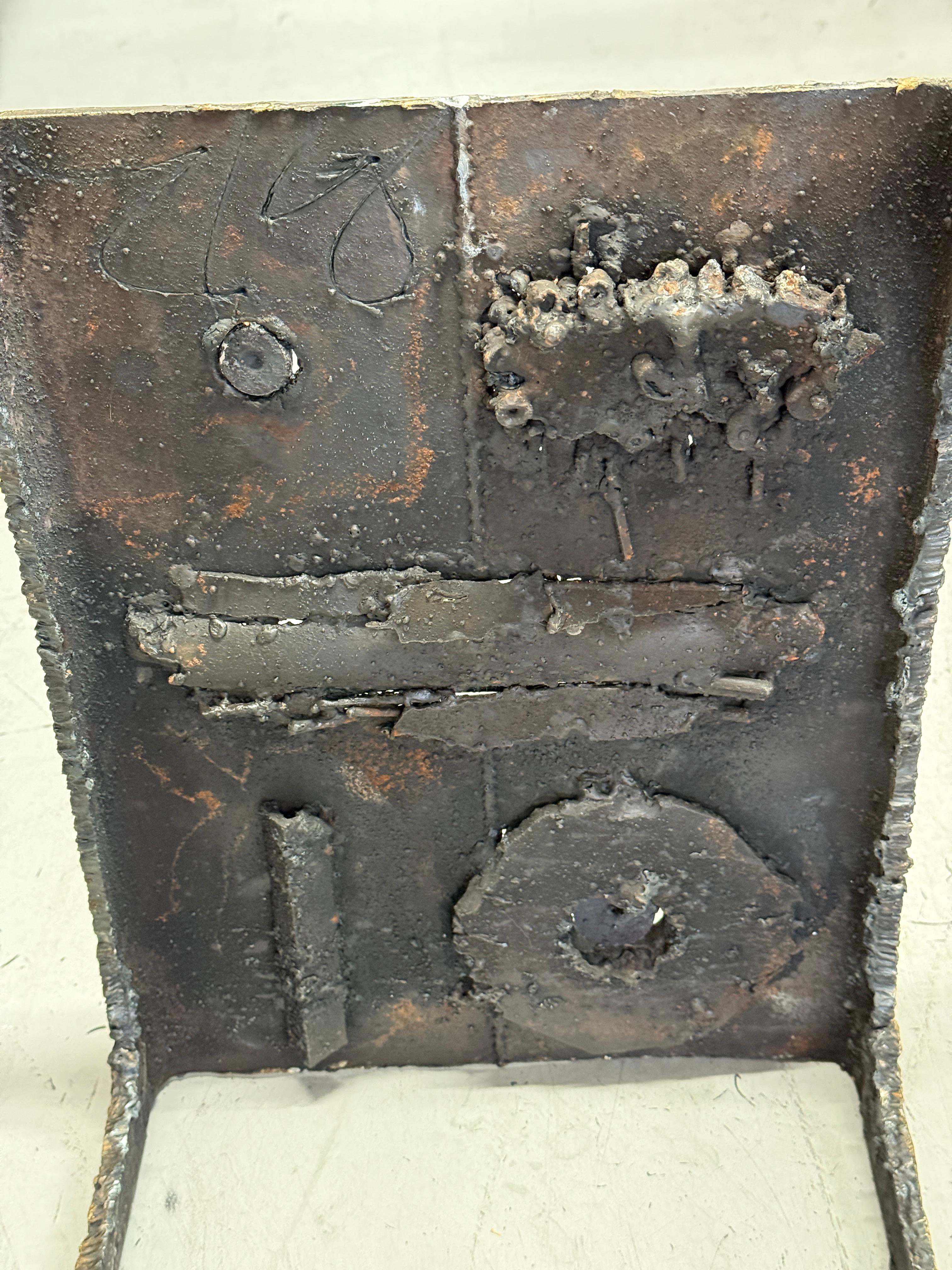 Brutalist Mixed Metal and Enamel Table by James Bearden For Sale 6